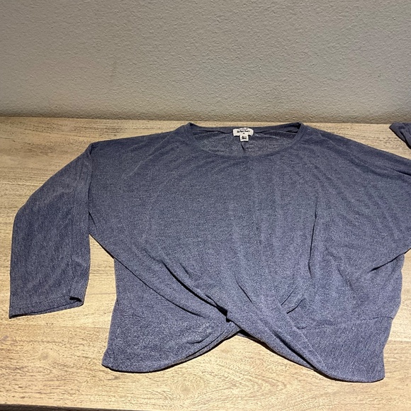 Project Social T PST Los Angeles Purple Heather Long Sleeve Stretch Top Large XL - Picture 4 of 8